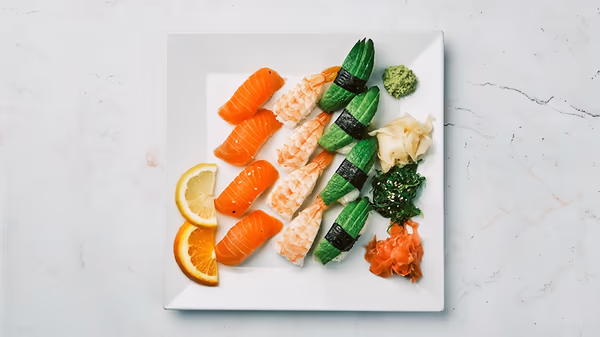 Lax, räkor & avokado 9 bitar Img